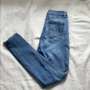 Ultra high rise skinny jeans